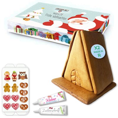 Gingerbread house DIY set L with custom printed box