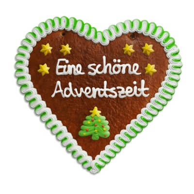 Christmas Gingerbread Heart individual, 24cm