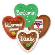 Christmas Gingerbread Heart individual, 10cm