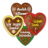 Christmas Gingerbread Heart individual, 14cm