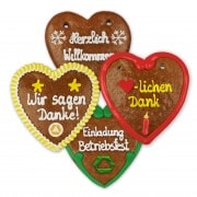 Christmas Gingerbread Heart individual, 14cm