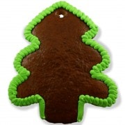 Gingerbread Christmas Tree blank with border