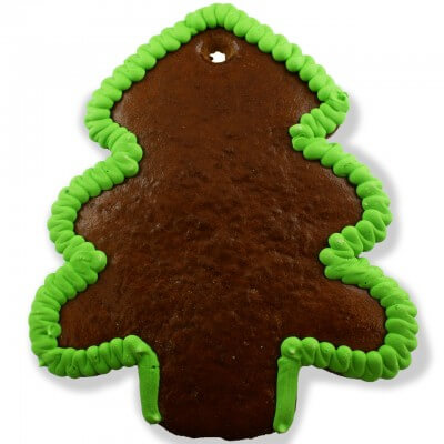 Gingerbread Christmas Tree blank with border