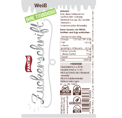 Pantiki sugar icing white 24g - tube