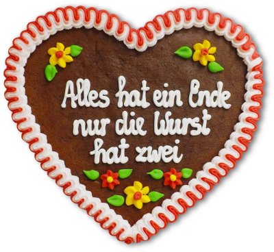 Alles hat ein Ende nur die Wurst hat zwei - Gingerbread Heart 23