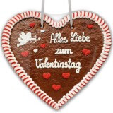 Alles Liebe zum Valentinstag - Lebkuchenherz XXL 50cm