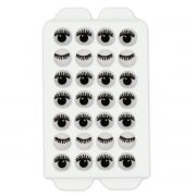 Sugar decoration eyes with eyelashes, 28-pieces