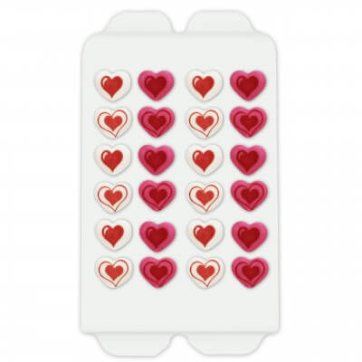 Candy decoration hearts, 24 pieces