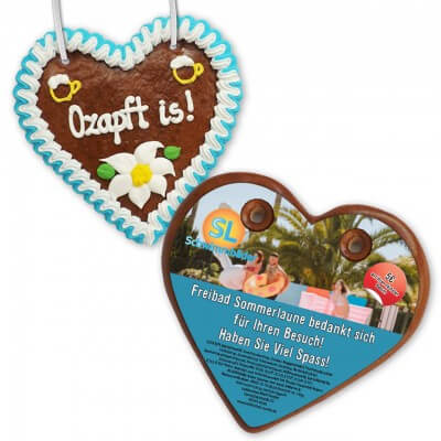 Printed back panel for your gingerbread heart 12-24cm