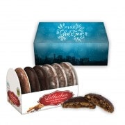 Oblaten-Lebkuchen in individuell bedruckter Faltschachtel, 200g