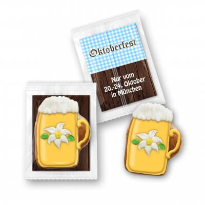 MIT_ÄHNL_ARTKL_KOMBINIERT_Mini Lebkuchen Bierkrug mit Werbekarte in - 7cm im Flowpack