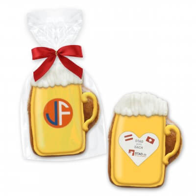 Mini Lebkuchen Bierkrug inkl. Logo - 7cm