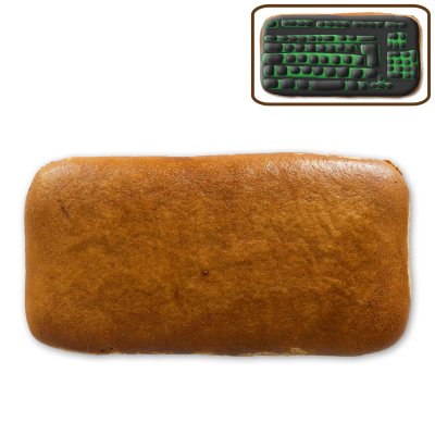 Rectangular gingerbread 12 × 6 cm with design example