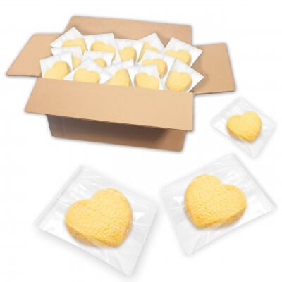 Butter heart biscuits, individually wrapped - approx. 130 pieces