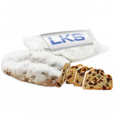 Christstollen 750g Werbemittel mit individuell bedrucktem Label