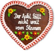 Der Apfel fällt nicht weit vom Stamm - Gingerbread Heart 23cm