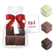 Chocolate Cake Dominoes four in the bag - 50g - with printable card card