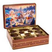 Weihnachtliche Dorfidylle Schatulle