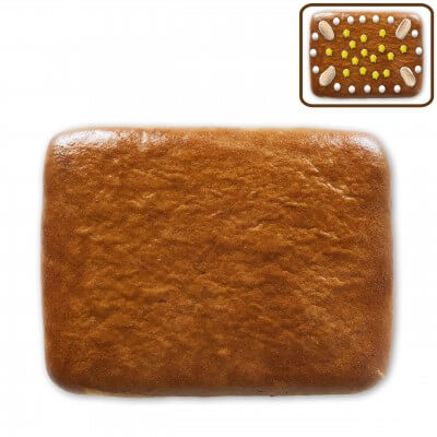 Gingerbread rectangle do-it-yourself, 13x10cm