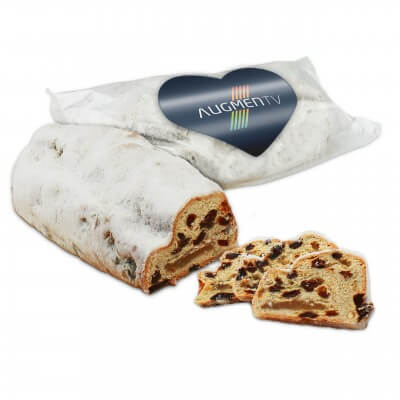 Christstollen Edel-Marzipanstollen 1000g mit individuell bedruckbarem Label