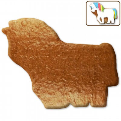 Gingerbread unicorn blank, 12 cm