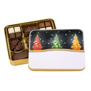 Presentation tin with gingerbread confectionery, “Merry Christmas” lettering