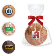 Vegan Nuremberg Elisen gingerbread with logo