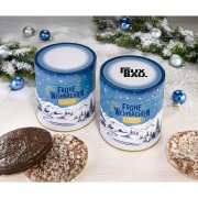 "Frohe Weihnachten" Metal Gift Tin with Nuremberg Gingerbread – Custom Company Logo