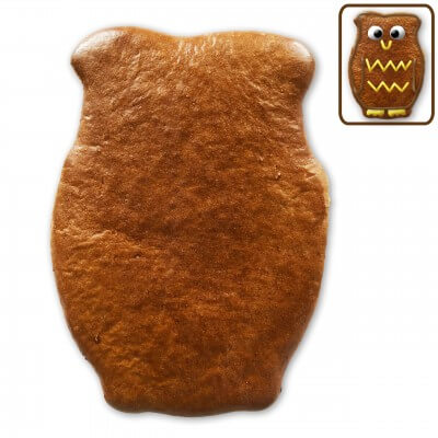 Gingerbread owl blank, 12 cm