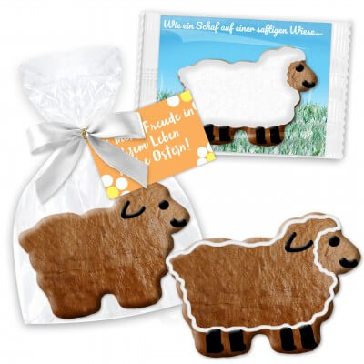 Easter greetings lamb about 12cm with greeting card