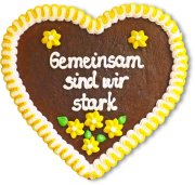 Gemeinsam sind wir stark - Lebkuchenherz 23cm