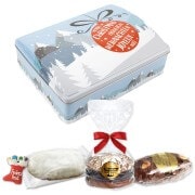 Geschenk Truhe Winterlandschaft mit Christbaumkugel