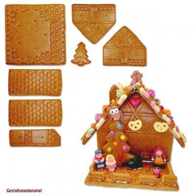 Gingerbread House Craft Kit - Size L - with accessories to build yourself