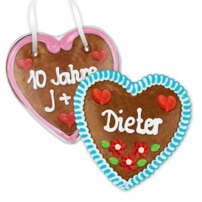 Individual Gingerbread Hearts, 14cm