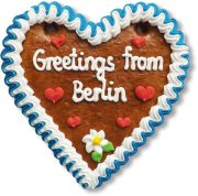 Greetings from Berlin - Lebkuchenherz 16cm