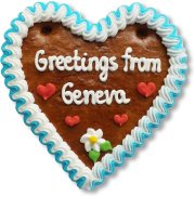 Greetings from Geneva - Gingerbread Heart 16cm