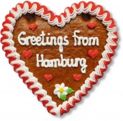 Greetings from Hamburg - Gingerbread Heart 16cm