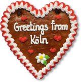 Greetings from Köln - Gingerbread Heart 16cm