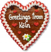 Greetings from Köln - Gingerbread Heart 16cm