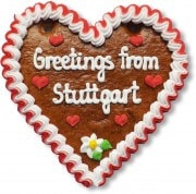 Greetings from Stuttgart - Lebkuchenherz 16cm