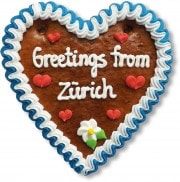 Greetings from Zürich - Lebkuchenherz 16cm