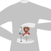 Size comparison image of gingerbread lollipop
