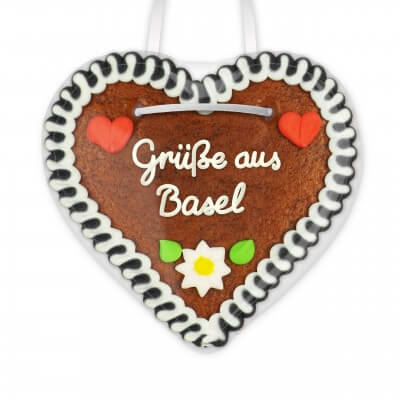 Grüße aus Basel - Gingerbread Heart 12cm