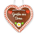 Grüße aus Bonn - Gingerbread Heart 12cm