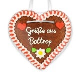Grüße aus Bottrop - Lebkuchenherzen 12cm
