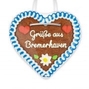 Grüße aus Bremerhaven - Lebkuchenherzen 12cm