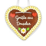 Grüße aus Dresden - Lebkuchenherzen 12cm