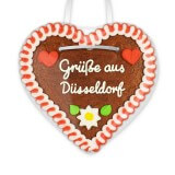 Grüße aus Düsseldorf - Gingerbread Heart 12cm