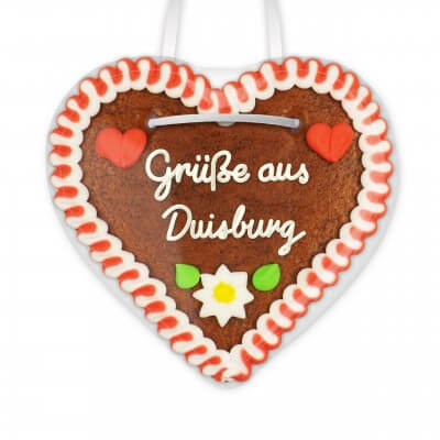 Grüße aus Duisburg - Gingerbread Heart 12cm