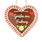 Grüße aus Freiburg - Gingerbread Heart 12cm
